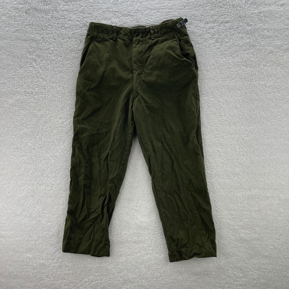 VTG US Military Trousers Mens Medium 30x28 M-1951 Field Wool Green OD Korean War